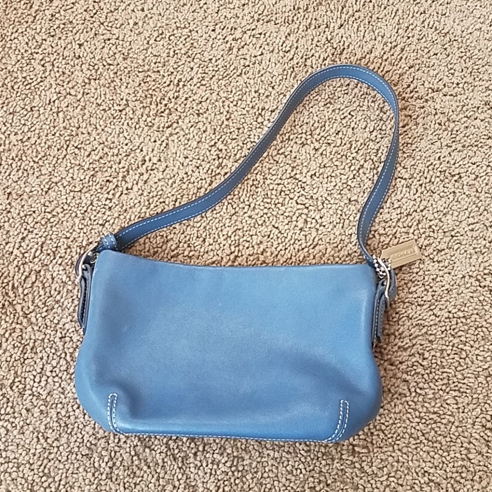 Coach Mini Blue Leather Purse